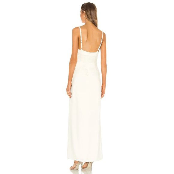 Camila Coelho NWT Reyna Maxi Dress in Pearl White size Large Revolve - Picture 2 of 8